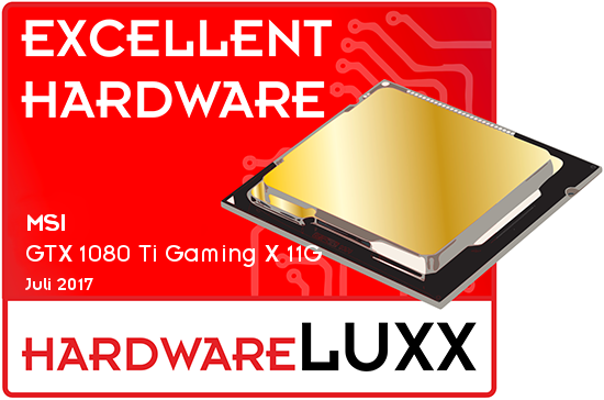 Award: MSI - GTX 1080 Ti Gaming X 11G
