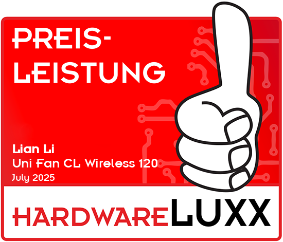 Award: Lian Li - Uni Fan CL Wireless 120