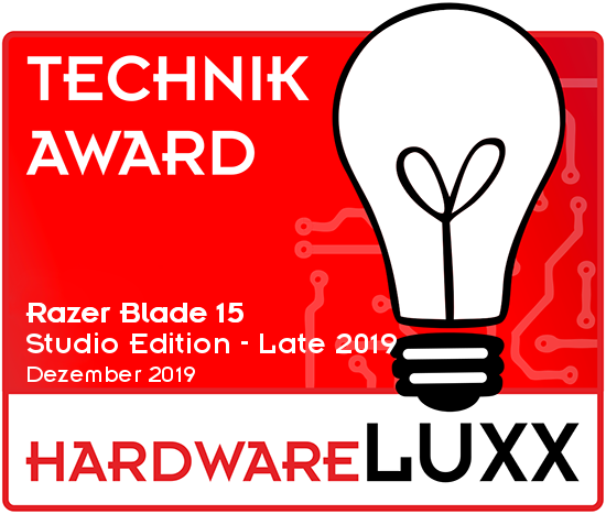 Award: Razer Blade 15 - Studio Edition - Late 2019