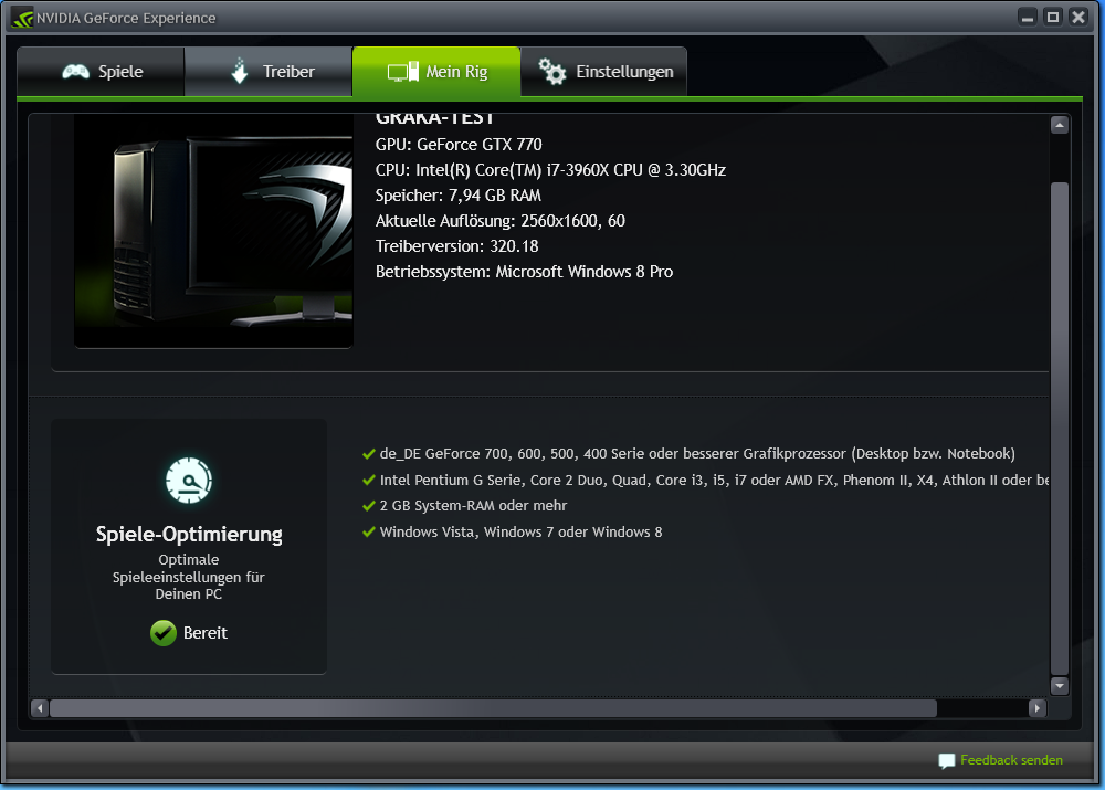 Nvidia geforce experience игры