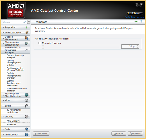 AMD Catalyst Control Center: FRTC