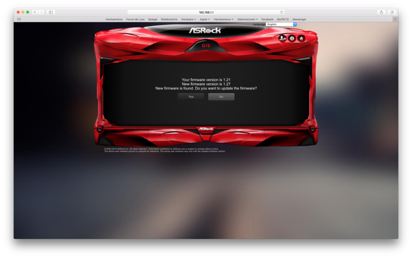 ASRock G10 - Die Firmware