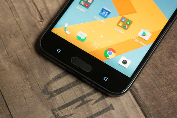 Homebutton mit Fingerabdrucksensor statt Onscreen-Tasten