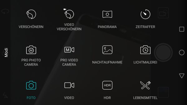 Die Kamera-App entspricht in weiten Teilen der des P9