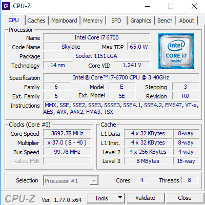 msi trident cpuz