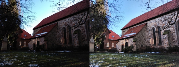 Links Standard, rechts HDR: Die Automatik ist selten die beste Wahl