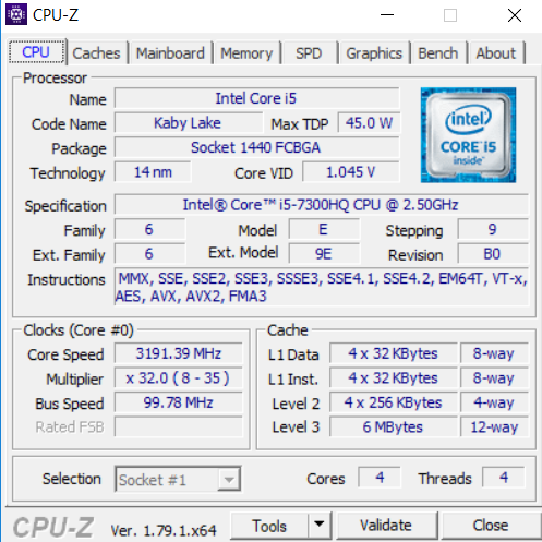 lenovo legio y520 cpuz
