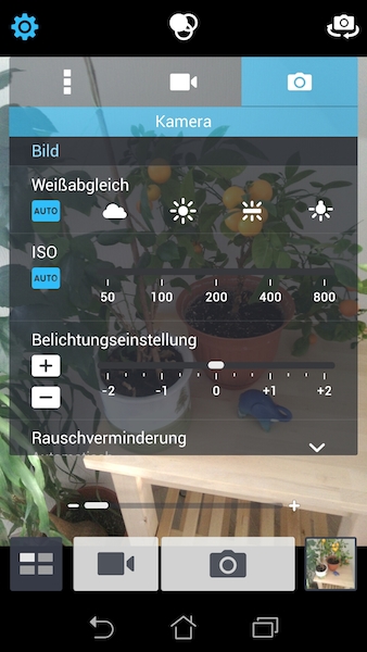 Kamera-App mit zahlreichen Optionen