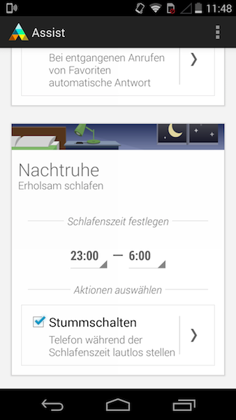 Eine der sinnvollen Motorola-Beigaben: Assist