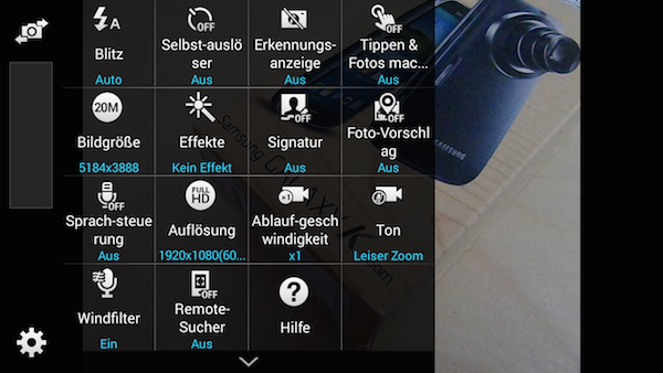 Eine Stärke der Software: Die Kamera-Applikation fällt trotz zahlreicher Funktionen übersichtlich aus und reagiert schnell