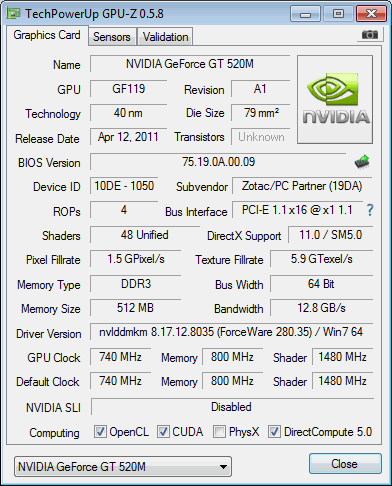 zbox gpuz