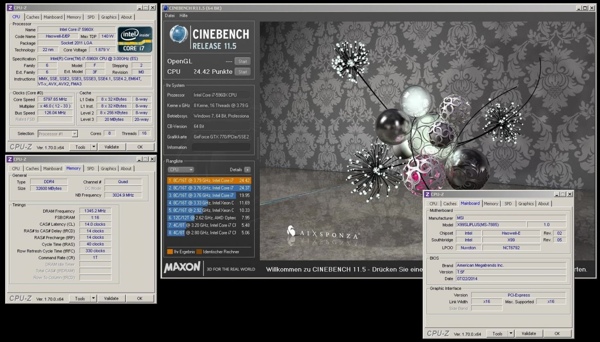 Intel Core i7-5960X unter LN2 (Bild: BenchBros)