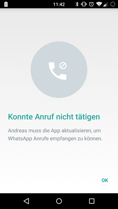 WhatsApp mit Telefonie-Funktion