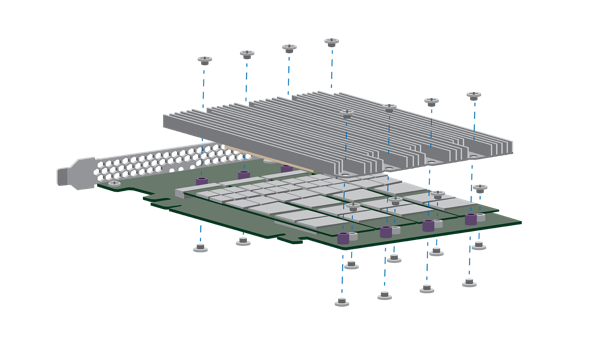 Schematische Zeichnung zur PCI-Express-SSD von Seagate