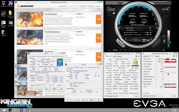 GeForce GTX 1080 von EVGA mit einem GPU-Takt von 2.835 MHz