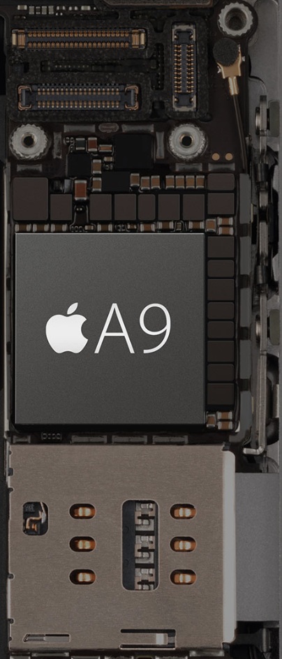 Logicboard mit A9-Prozessor von Apple auf dem iPhone 6s