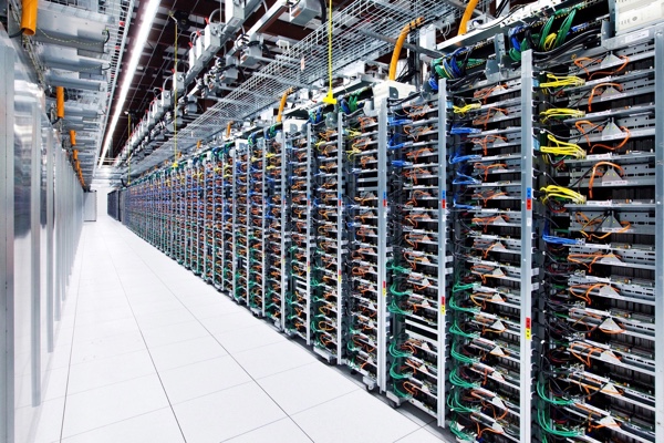 Blick in ein Rechenzentrum von Google