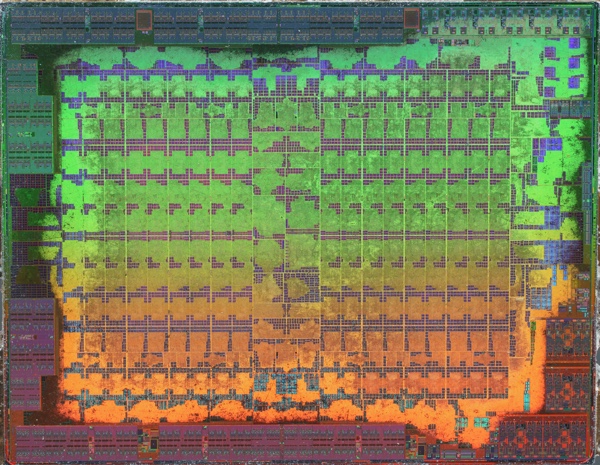 Die-Shot der Polaris-10-GPU von AMD