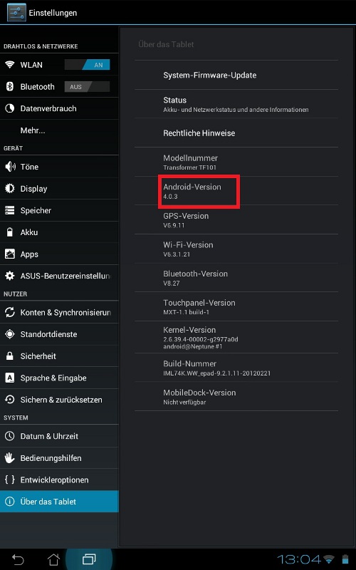 asus tf101 update