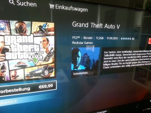 GTA V über PSN herunterladen