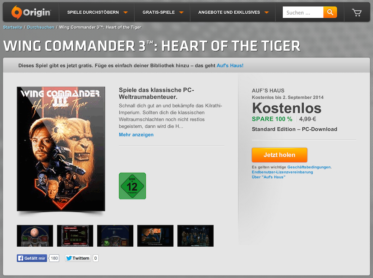 Aufs Haus Ea Verschenkt Wing Commander 3 Hardwareluxx