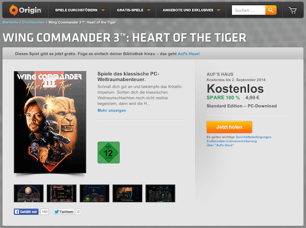 Aufs Haus: EA verschenkt Wing Commander 3 - Hardwareluxx
