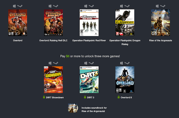 humble bundle weekly codemasters k