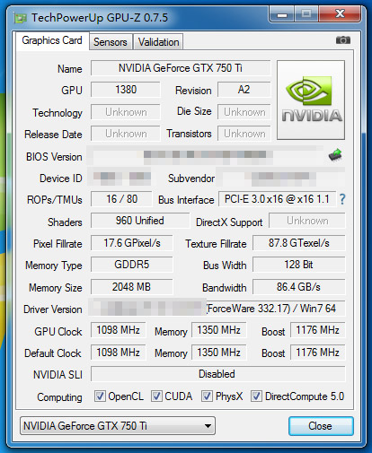 videocardz gtx750ti gpuz screen