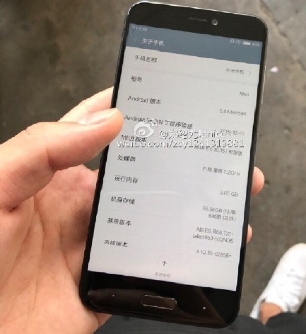 Xiaomi Mi 5c Leak