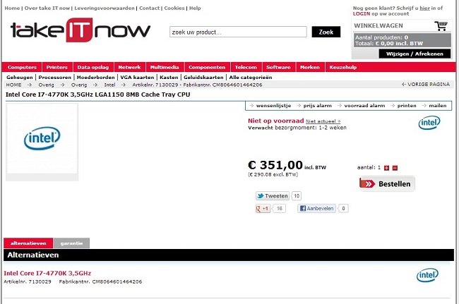 intel i7 4770K preise