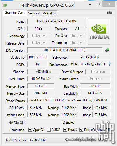 nvidia gtx 750m 548