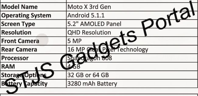 motorola motox 3gen