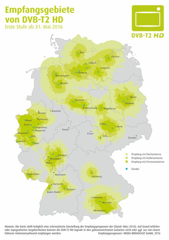 DVB T2 HD Erste Stufe