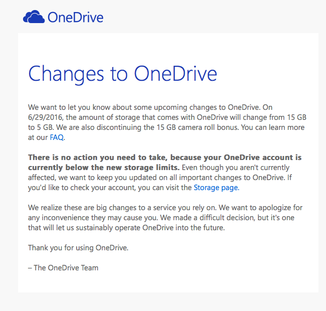 microsoft onedrive kürzung