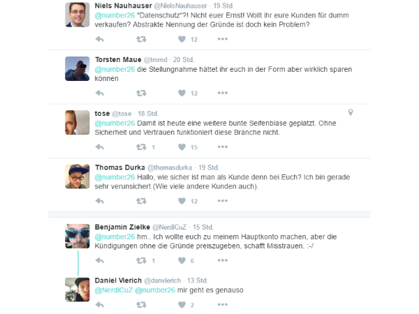 Einige der zahlreichen Beschwerden, auf die die Bank noch immer nicht reagiert hat