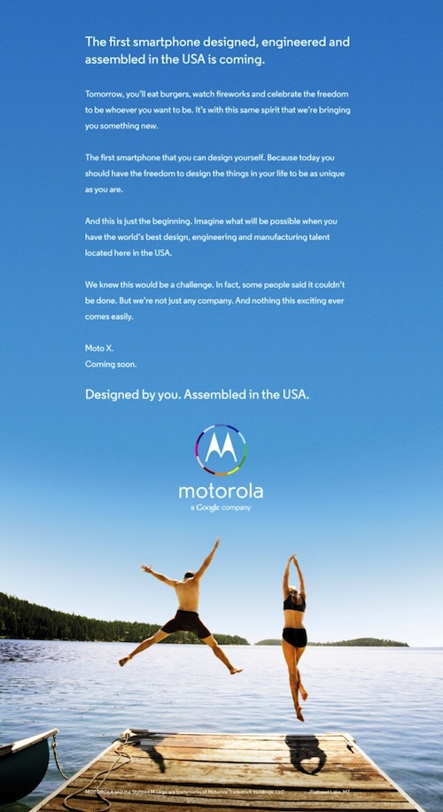 moto x werbung