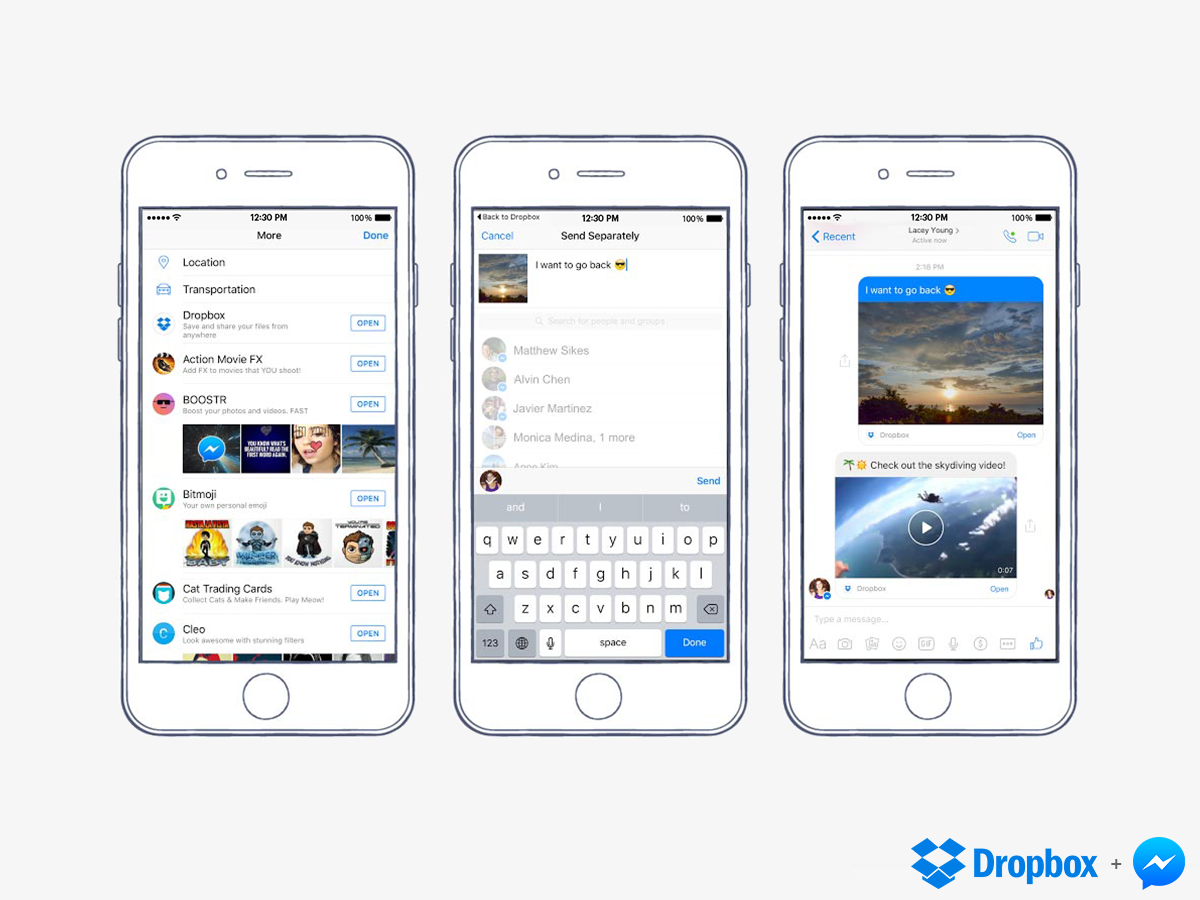 Facebook MessengerDropbox