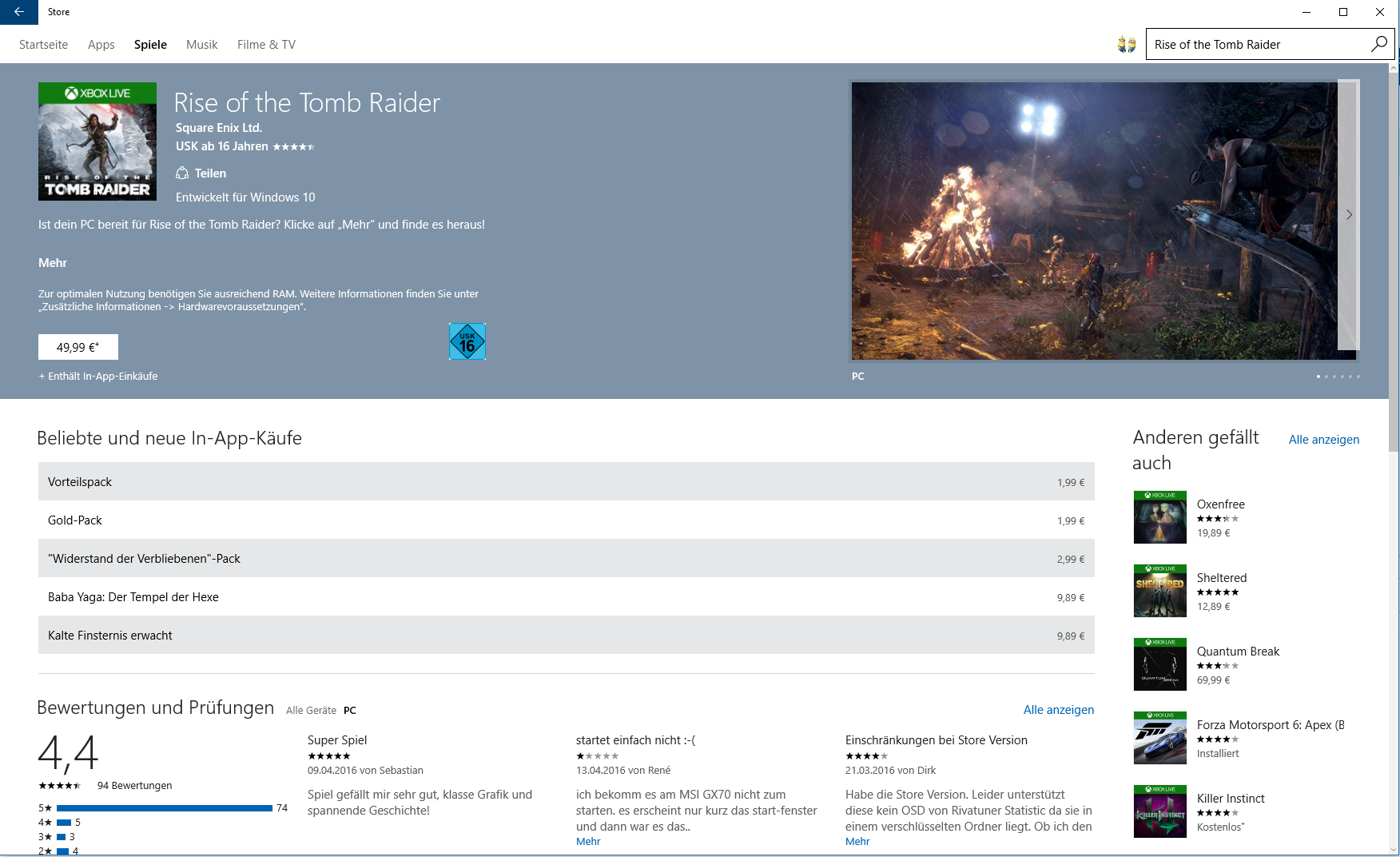 RiseoftheTombRaider Store