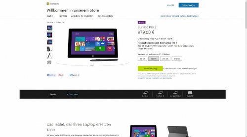 Surface 2 Pro DE Shop