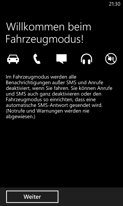Windows Phone 8 Automode